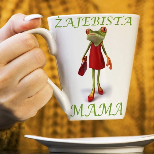 KUBEK LATTE 330ml DLA MAMY Z NADRUKIEM NA PREZENT DZIEŃ MATKI MAMA MAMUSIA