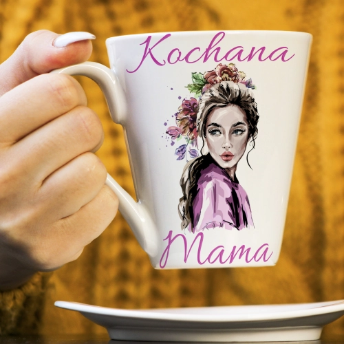 KUBEK LATTE 330ml DLA MAMY Z NADRUKIEM NA PREZENT DZIEŃ MATKI MAMA MAMUSIA