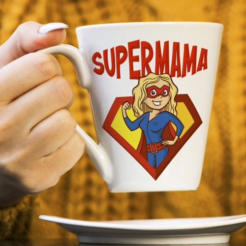 KUBEK LATTE 330ml DLA MAMY Z NADRUKIEM NA PREZENT DZIEŃ MATKI MAMA MAMUSIA