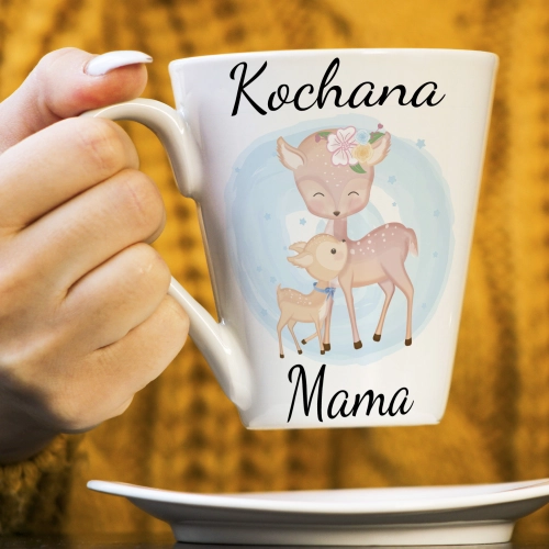 KUBEK LATTE 330ml DLA MAMY Z NADRUKIEM NA PREZENT DZIEŃ MATKI MAMA MAMUSIA