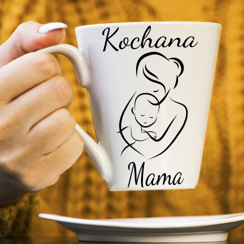 KUBEK LATTE 330ml DLA MAMY Z NADRUKIEM NA PREZENT DZIEŃ MATKI MAMA MAMUSIA