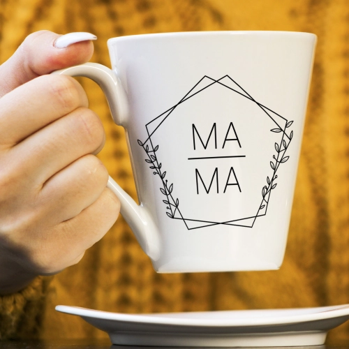 KUBEK LATTE 330ml DLA MAMY Z NADRUKIEM NA PREZENT DZIEŃ MATKI MAMA MAMUSIA