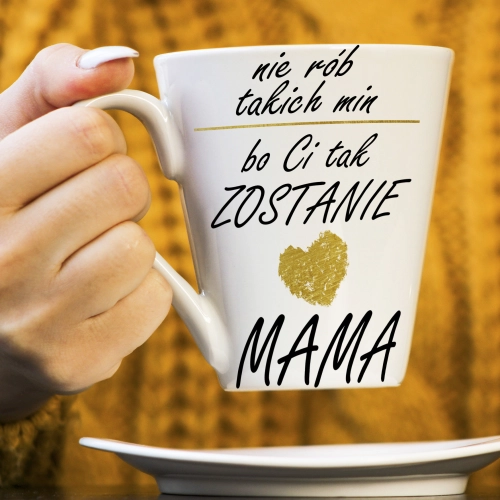KUBEK LATTE 330ml DLA MAMY Z NADRUKIEM NA PREZENT DZIEŃ MATKI MAMA MAMUSIA