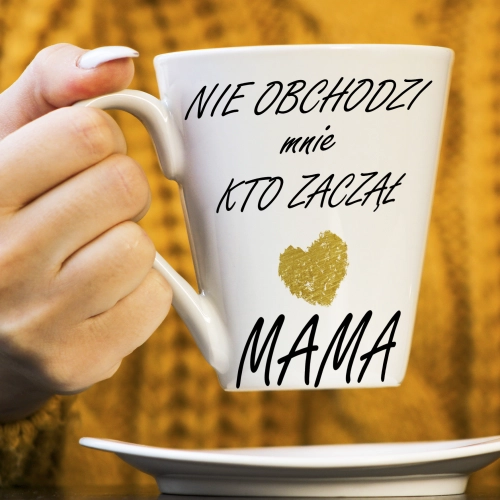 KUBEK LATTE 330ml DLA MAMY Z NADRUKIEM NA PREZENT DZIEŃ MATKI MAMA MAMUSIA