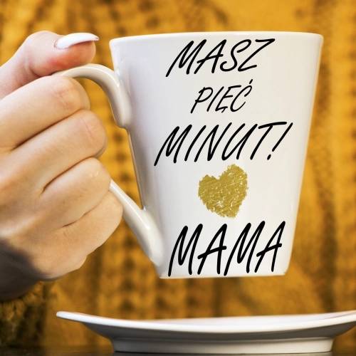 KUBEK LATTE 330ml DLA MAMY Z NADRUKIEM NA PREZENT DZIEŃ MATKI MAMA MAMUSIA