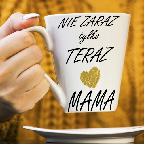 KUBEK LATTE 330ml DLA MAMY Z NADRUKIEM NA PREZENT DZIEŃ MATKI MAMA MAMUSIA