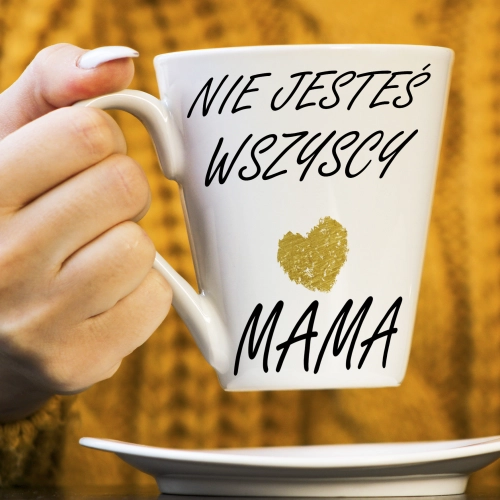 KUBEK LATTE 330ml DLA MAMY Z NADRUKIEM NA PREZENT DZIEŃ MATKI MAMA MAMUSIA