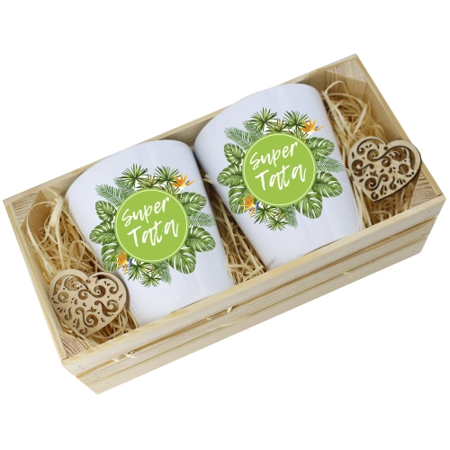 PREZENT DLA MAMY I TATY KUBKI LATTE W SKRZYNCE