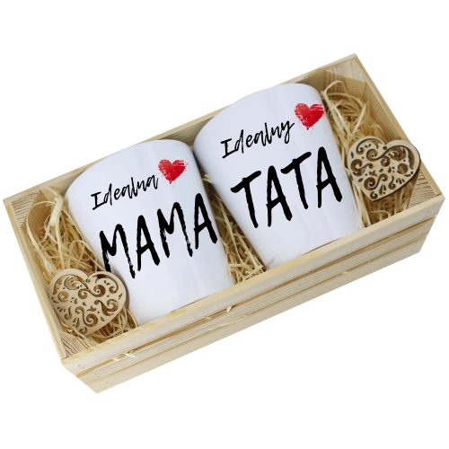 PREZENT DLA MAMY I TATY KUBKI LATTE W SKRZYNCE