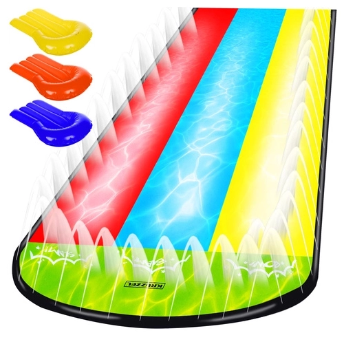 Zestaw: potrójny ślizg wodny KRUZZEL, deski do zjazdu, łatki naprawcze i oryginalne opakowanie