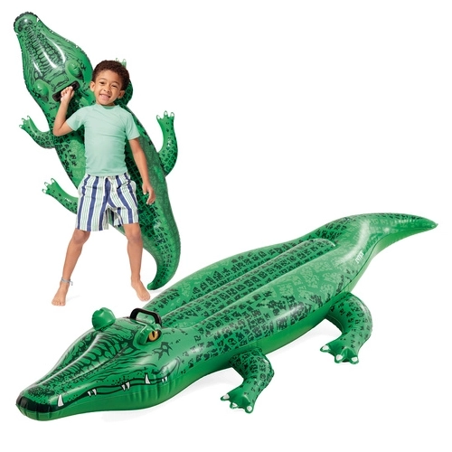 Zestaw: nowy dmuchany krokodyl Intex 58546, łatka naprawcza i oryginalne opakowanie