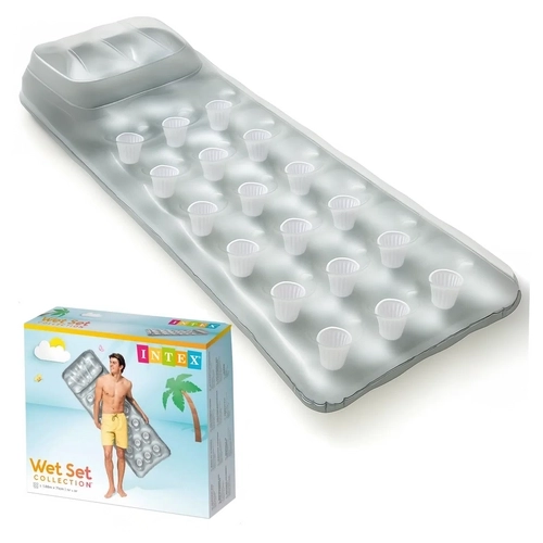 Zestaw: nowy materac dmuchany Intex 58894, łatka naprawcza i kolorowe opakowanie