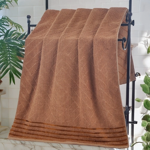 GRUBY RĘCZNIK KĄPIELOWY MAREA 70x140 cm PREMIUM Z BORDIURĄ CHŁONNY BRĄZ