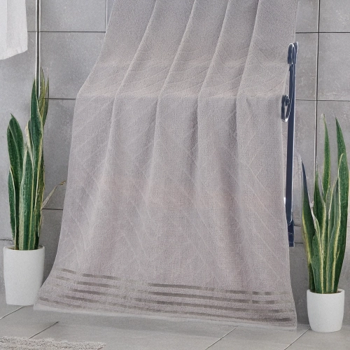 GRUBY RĘCZNIK KĄPIELOWY MAREA 70x140 cm PREMIUM Z BORDIURĄ CHŁONNY SZARY