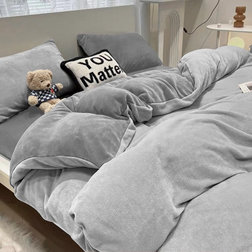 KOMPLET POŚCIELI 200x220 PLUSZ MIŚ ZIMOWA POLAROWA CIEPŁA MIKROFIBRA PASY