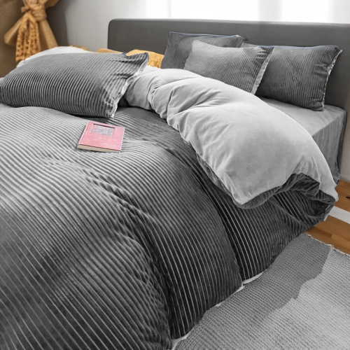 KOMPLET POŚCIELI 200x220 PLUSZ MIŚ ZIMOWA POLAROWA CIEPŁA MIKROFIBRA PASY