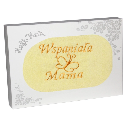RĘCZNIK Z HAFTEM DZIEŃ MATKI 70x140 NA PREZENT