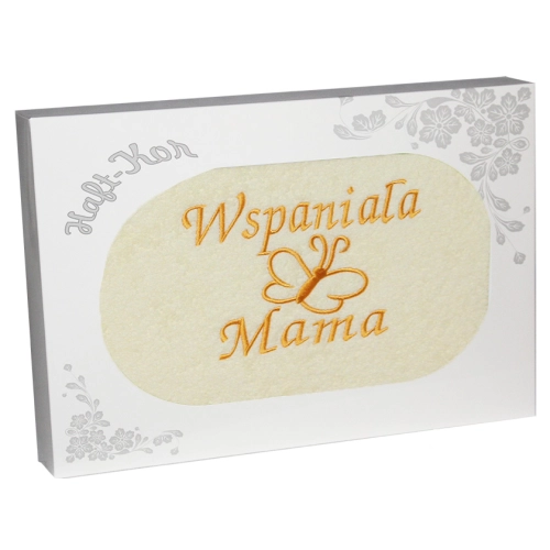 RĘCZNIK Z HAFTEM DZIEŃ MATKI 70x140 NA PREZENT