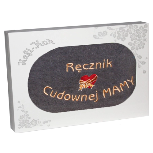 RĘCZNIK Z HAFTEM DZIEŃ MATKI 70x140 NA PREZENT