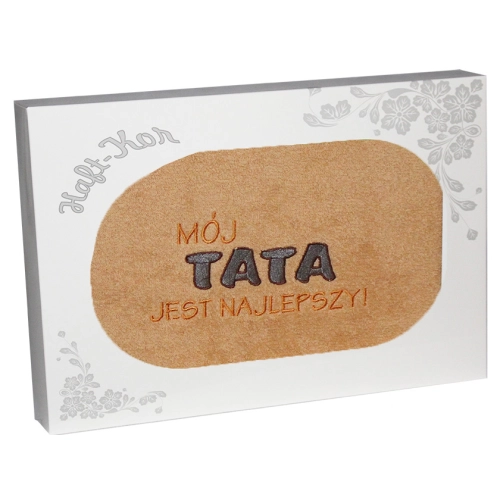 RĘCZNIK Z HAFTEM DLA DZIEŃ OJCA 70x140 NA PREZENT