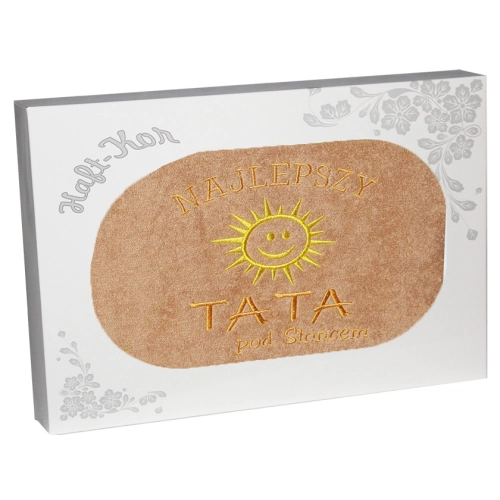 RĘCZNIK Z HAFTEM DLA DZIEŃ OJCA 70x140 NA PREZENT