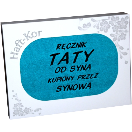 RĘCZNIK Z HAFTEM DZIEŃ OJCA 70x140 NA PREZENT