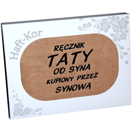 RĘCZNIK Z HAFTEM DZIEŃ OJCA 70x140 NA PREZENT