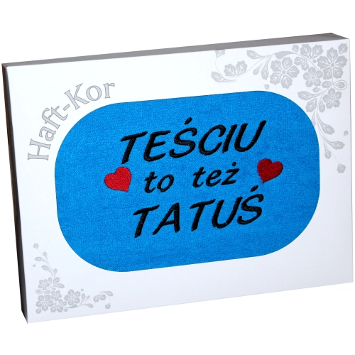 RĘCZNIK Z HAFTEM DZIEŃ OJCA 70x140 NA PREZENT