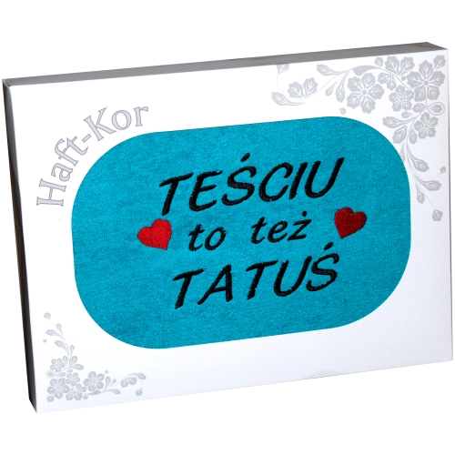 RĘCZNIK Z HAFTEM DZIEŃ OJCA 70x140 NA PREZENT