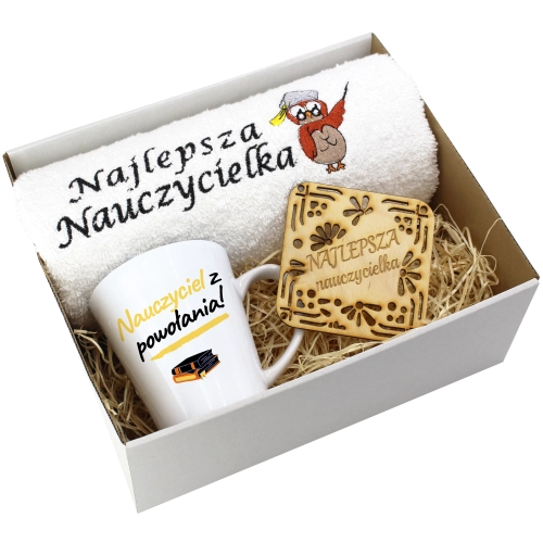 PREZENT DZIEŃ NAUCZYCIELA WYCHOWAWCY KUBEK RĘCZNIK
