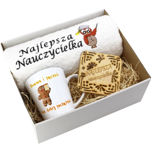 PREZENT DZIEŃ NAUCZYCIELA WYCHOWAWCY KUBEK RĘCZNIK