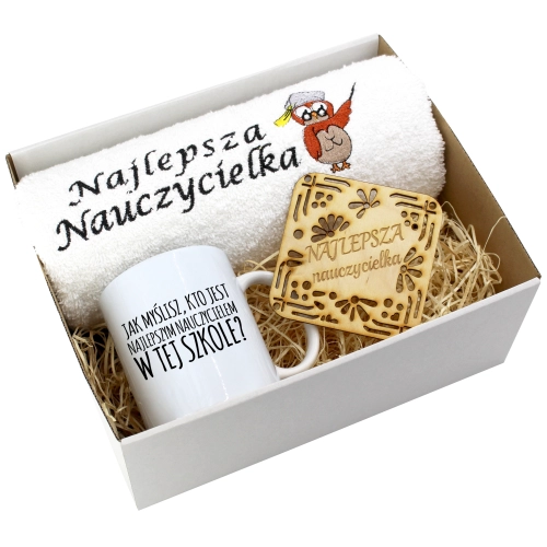 PREZENT DZIEŃ NAUCZYCIELA WYCHOWAWCY KUBEK RĘCZNIK