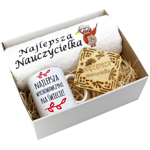 PREZENT DZIEŃ NAUCZYCIELA WYCHOWAWCY KUBEK RĘCZNIK