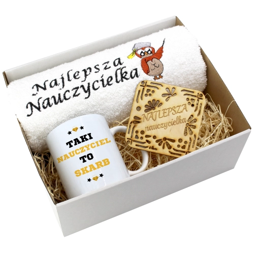PREZENT DZIEŃ NAUCZYCIELA WYCHOWAWCY KUBEK RĘCZNIK
