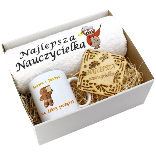 PREZENT DZIEŃ NAUCZYCIELA WYCHOWAWCY KUBEK RĘCZNIK