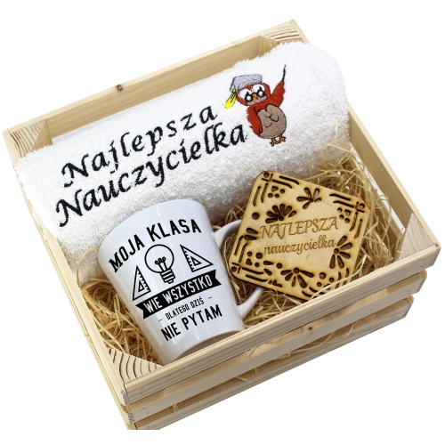 PREZENT DZIEŃ NAUCZYCIELA WYCHOWAWCY KUBEK RĘCZNIK