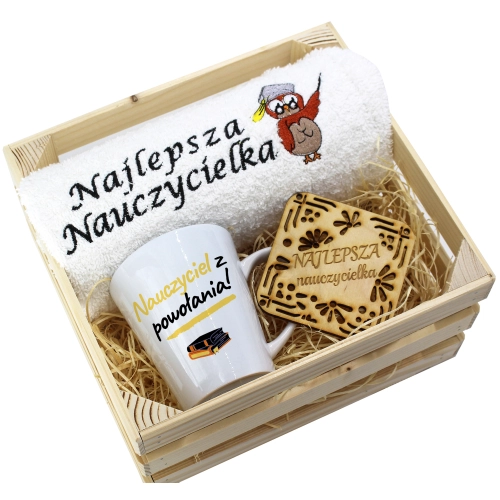 PREZENT DZIEŃ NAUCZYCIELA WYCHOWAWCY KUBEK RĘCZNIK