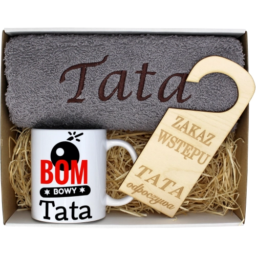 PREZENT DZIEŃ OJCA RĘCZNIK KUBEK TATA TATY OJCIEC