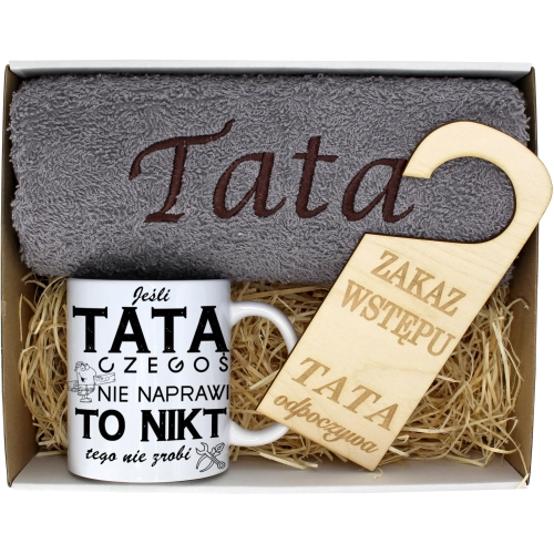 PREZENT DZIEŃ OJCA RĘCZNIK KUBEK TATA TATY OJCIEC