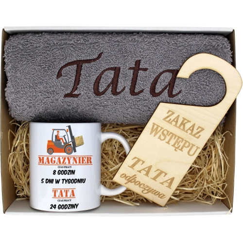 PREZENT DZIEŃ OJCA RĘCZNIK KUBEK TATA TATY OJCIEC