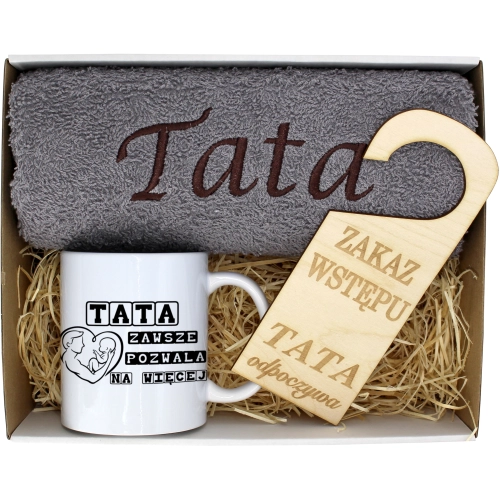 PREZENT DZIEŃ OJCA RĘCZNIK KUBEK TATA TATY OJCIEC