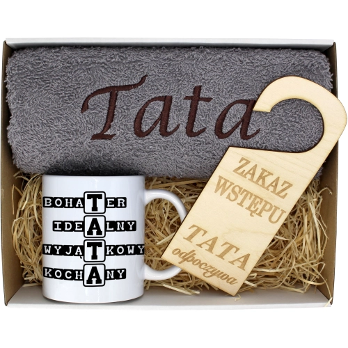 PREZENT DZIEŃ OJCA RĘCZNIK KUBEK TATA TATY OJCIEC