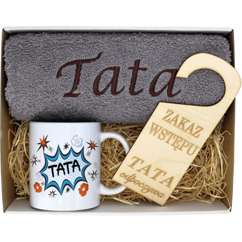 PREZENT DZIEŃ OJCA RĘCZNIK KUBEK TATA TATY OJCIEC