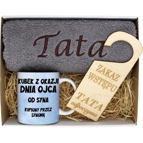 PREZENT DZIEŃ OJCA RĘCZNIK KUBEK TATA TATY OJCIEC
