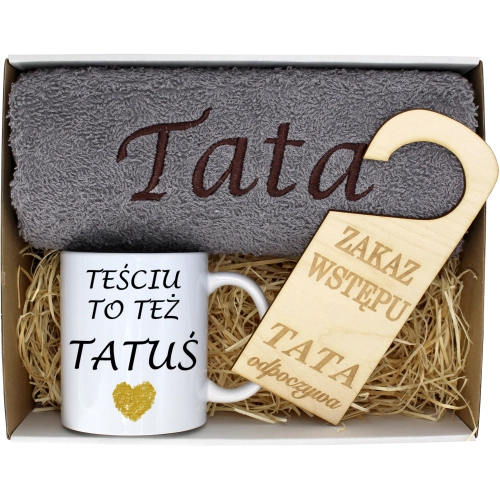 PREZENT DZIEŃ OJCA RĘCZNIK KUBEK TATA TATY OJCIEC