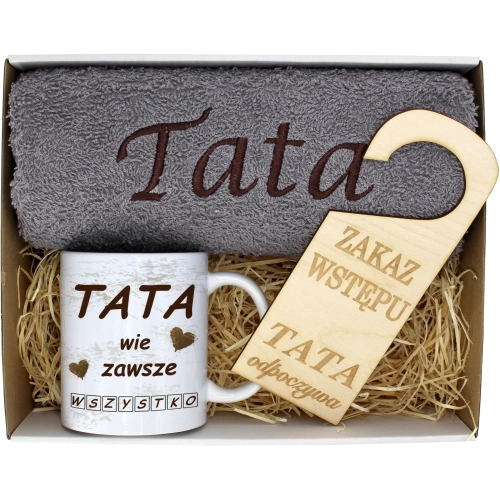 PREZENT DZIEŃ OJCA RĘCZNIK KUBEK TATA TATY OJCIEC