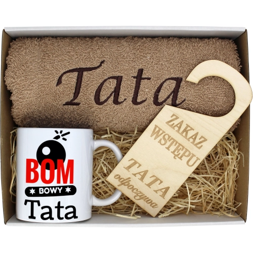 PREZENT DZIEŃ OJCA RĘCZNIK KUBEK TATA TATY OJCIEC