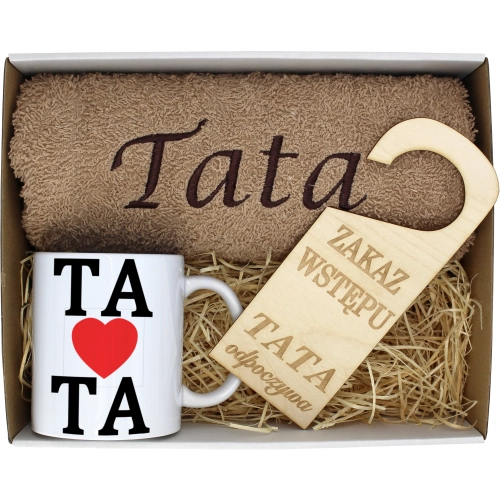 PREZENT DZIEŃ OJCA RĘCZNIK KUBEK TATA TATY OJCIEC