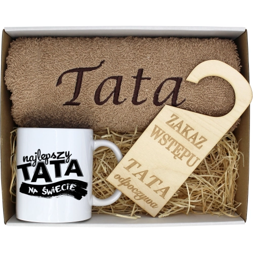 PREZENT DZIEŃ OJCA RĘCZNIK KUBEK TATA TATY OJCIEC