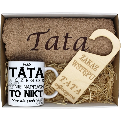 PREZENT DZIEŃ OJCA RĘCZNIK KUBEK TATA TATY OJCIEC